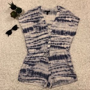 Tie Dye Button Up Romper